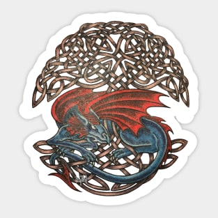 Guardian Dragon with Celtic Tree of Life Sticker